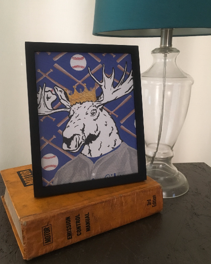 Outspoken Rhino Mike Moustakas KC Royals baseball moose print