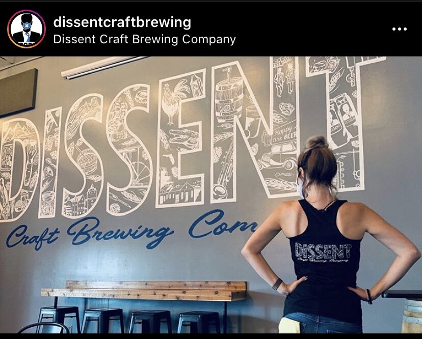 Dissent Craft Brewing Company - history of beer mural