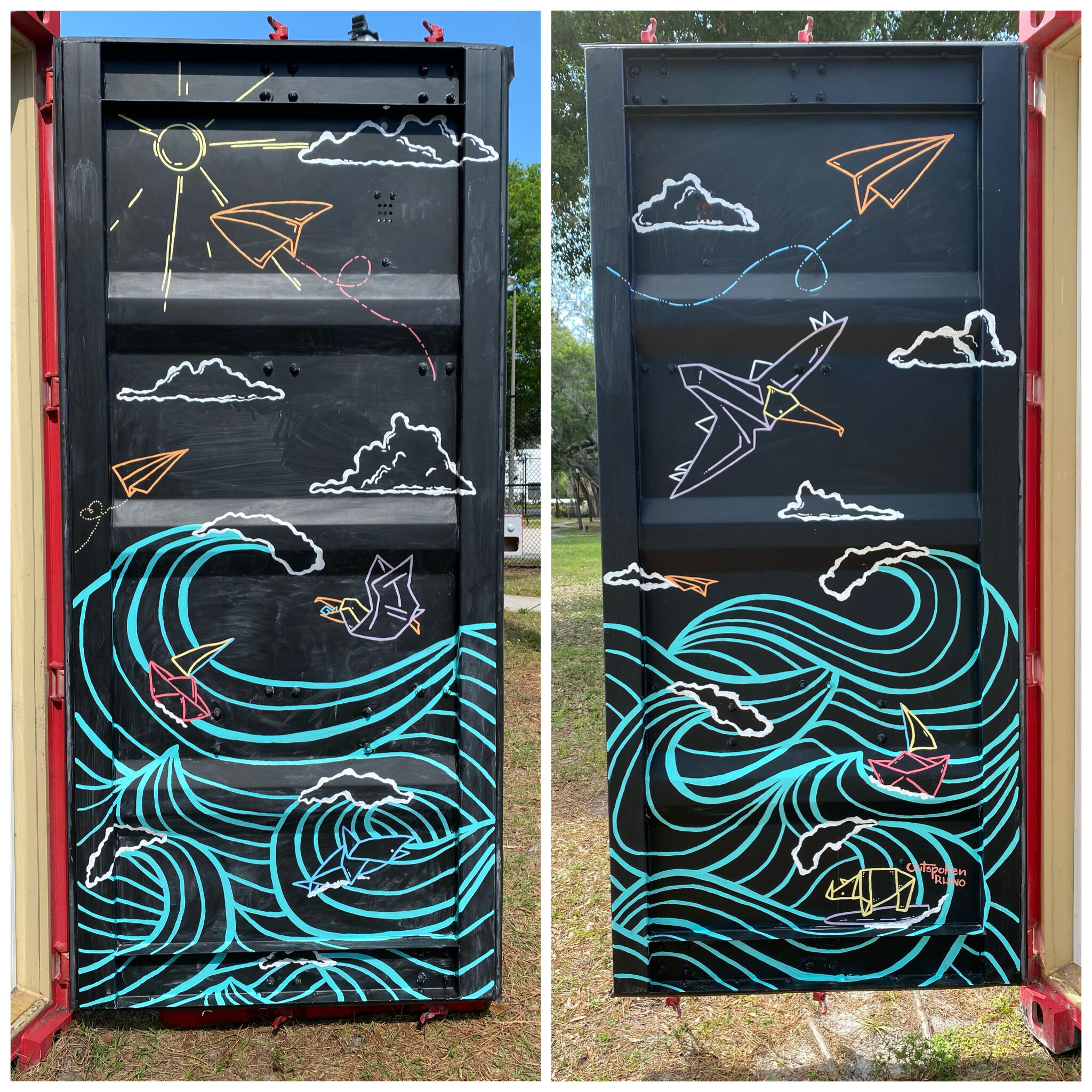 Ocean Chalkboard Mural for Explore Spacecraft