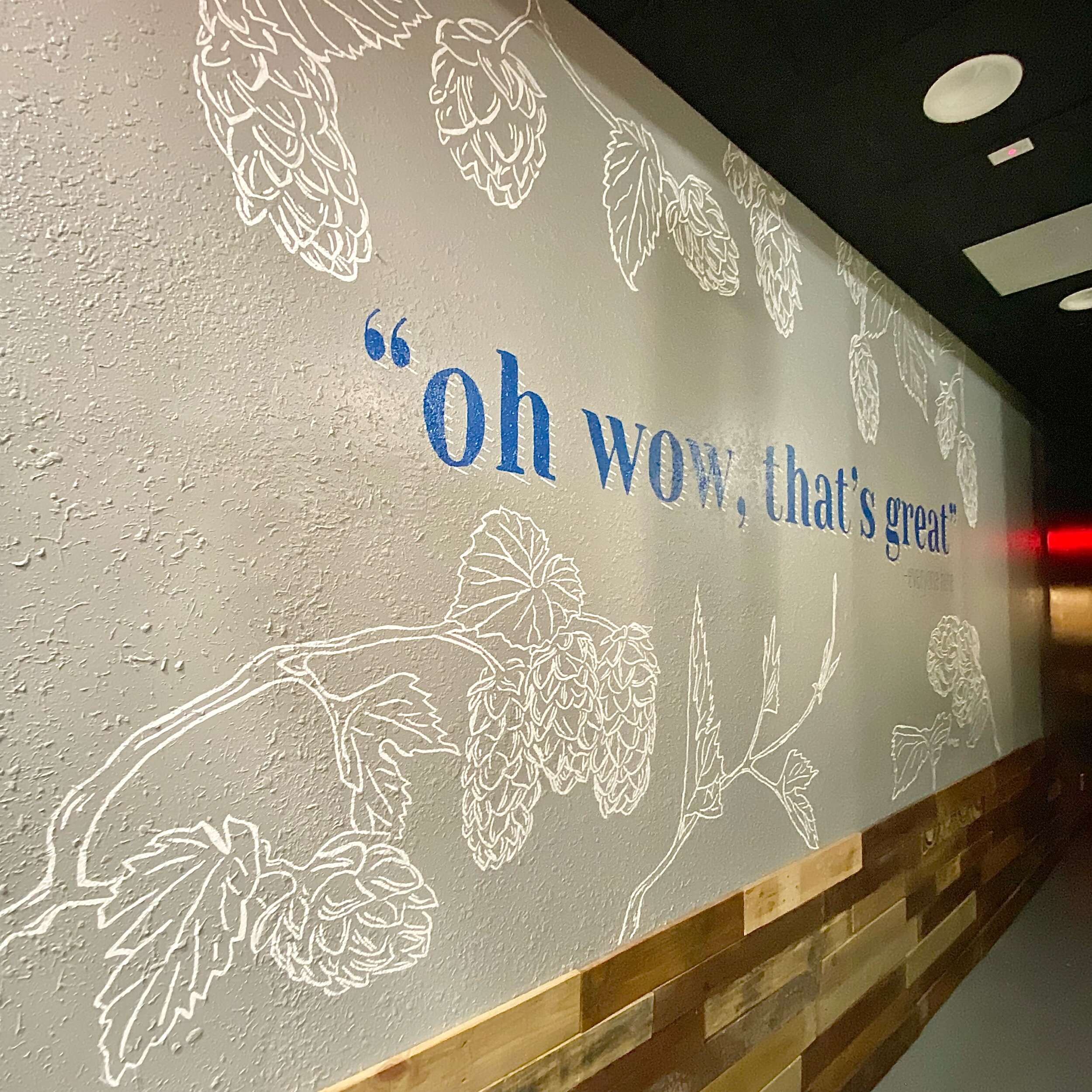 “Oh wow, that’s great” hops brewery mural