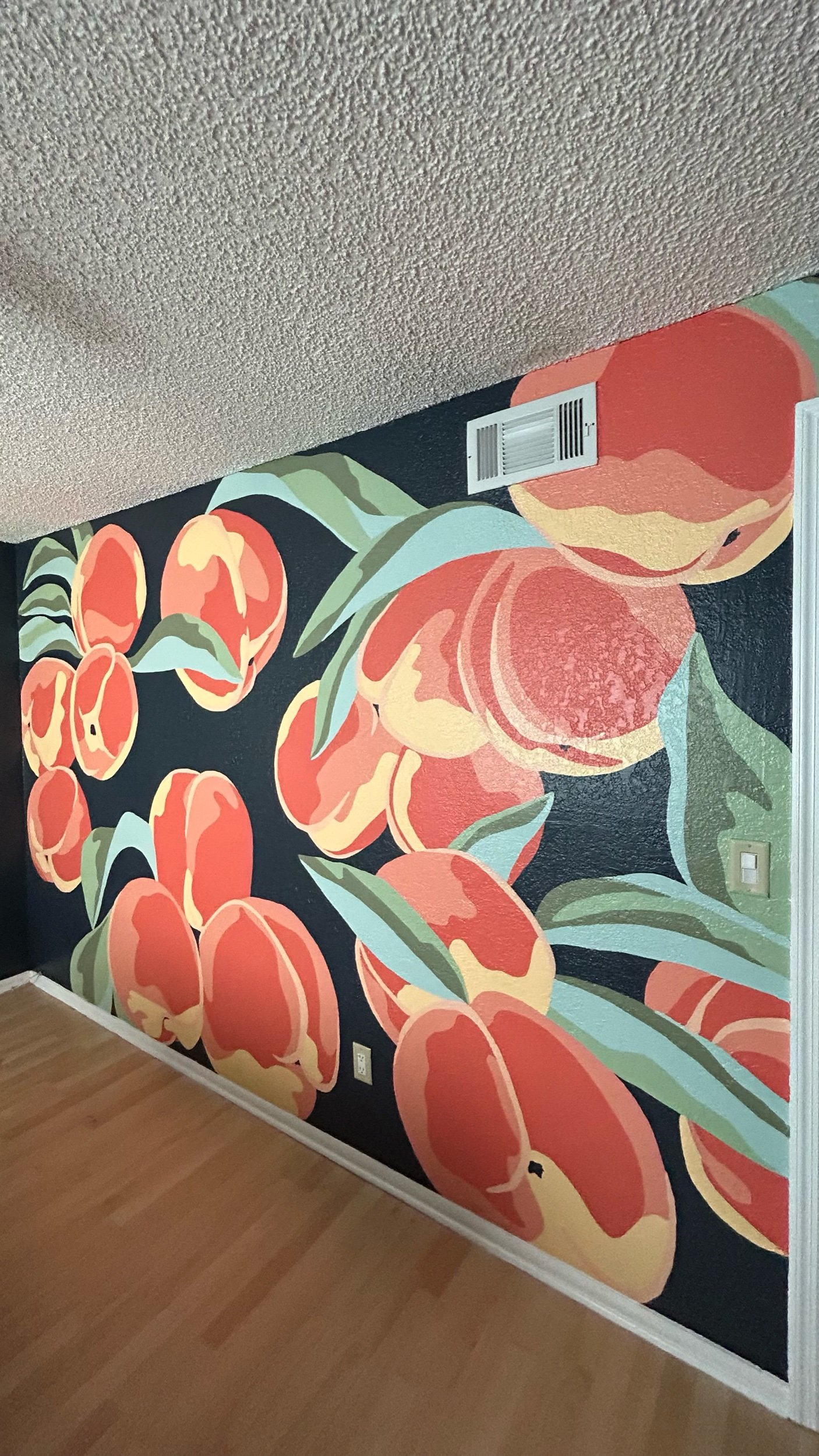 For the love of peaches wall mural