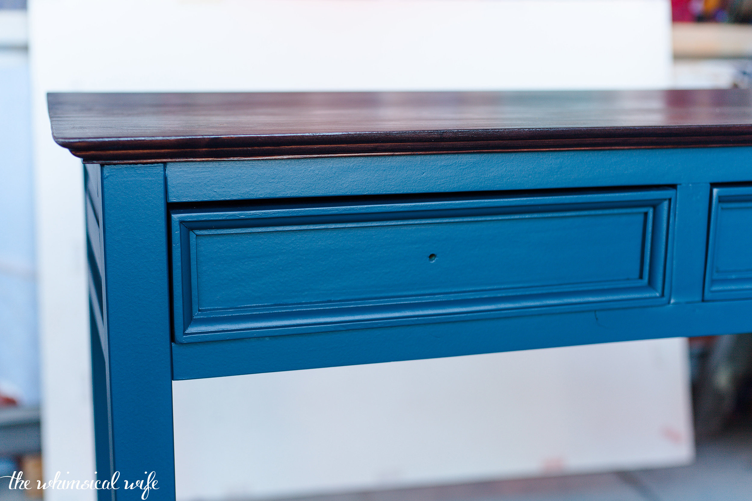 Mid Century Hall Table Makeover