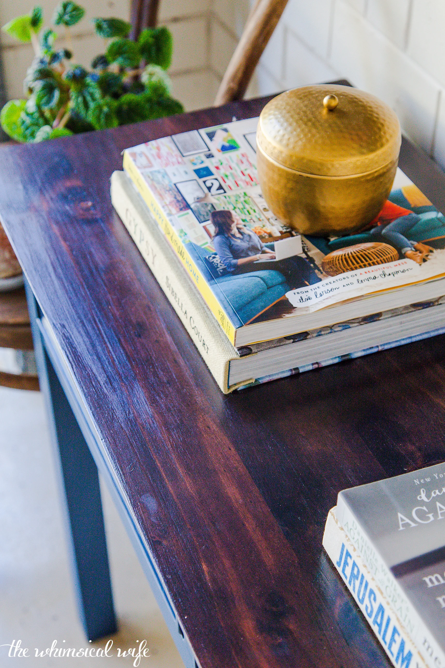 Mid Century Hall Table Makeover