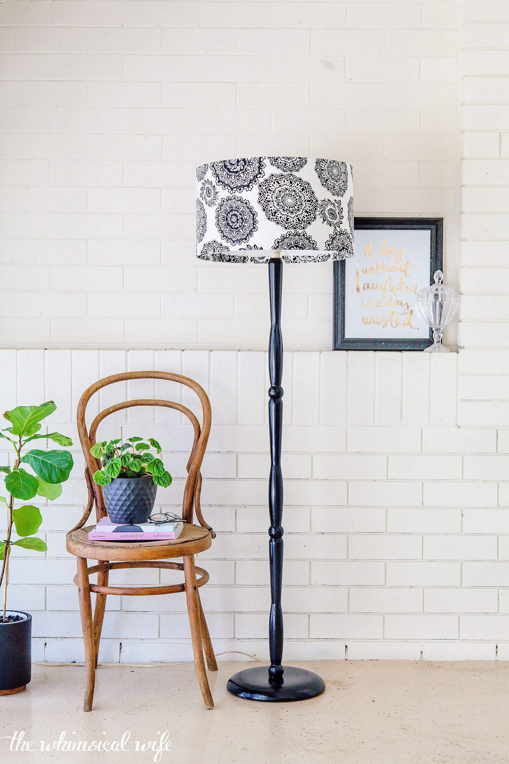 Learn How To Revamp A Lamp Stand & Shade + Video