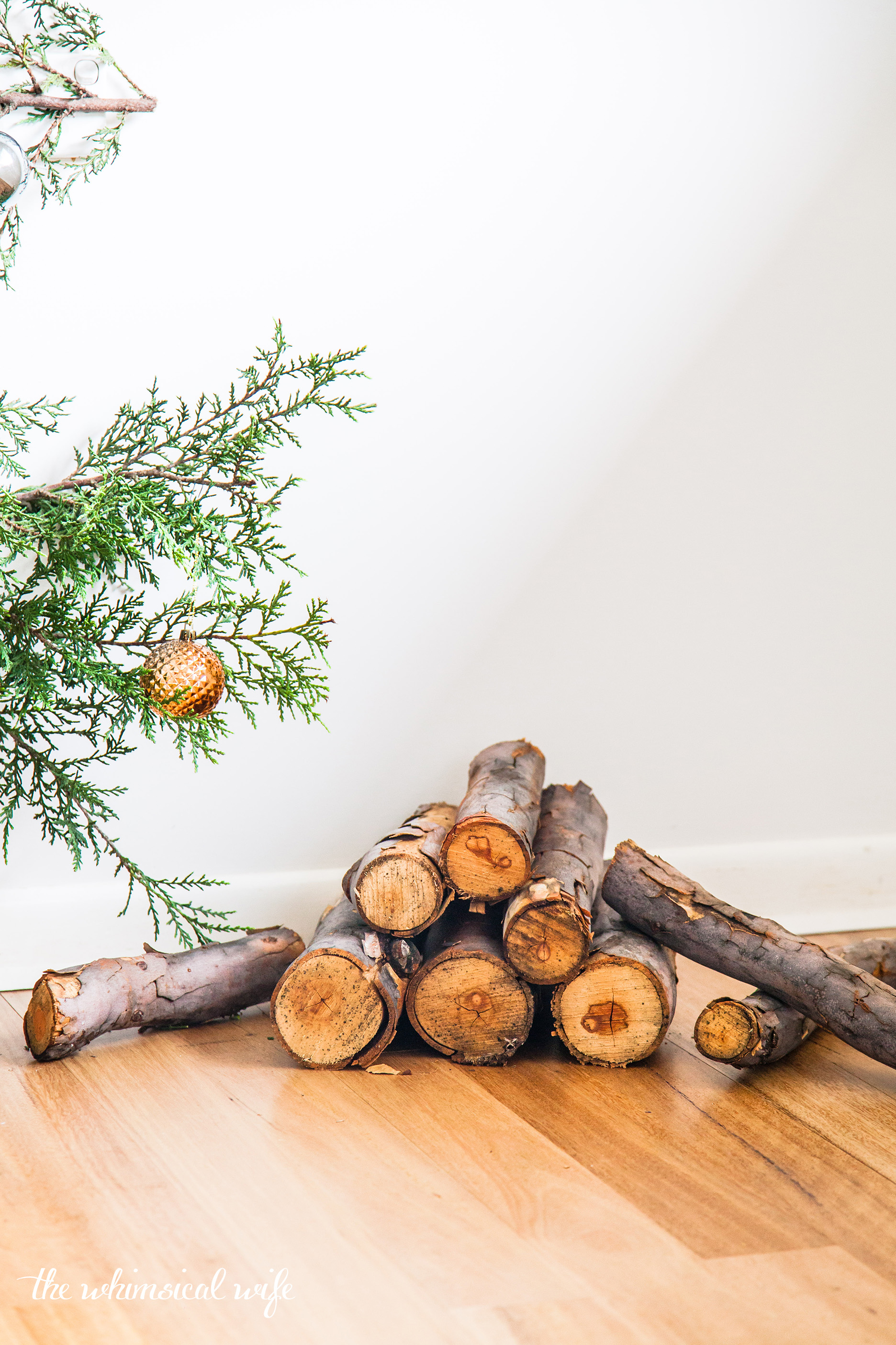 Quick & Easy DIY Pine Branch Christmas Tree — The Whimsical Wife, Cook, Create