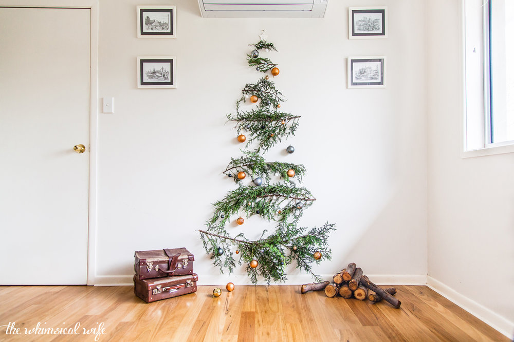 Quick & Easy DIY Pine Branch Christmas Tree — The Whimsical Wife