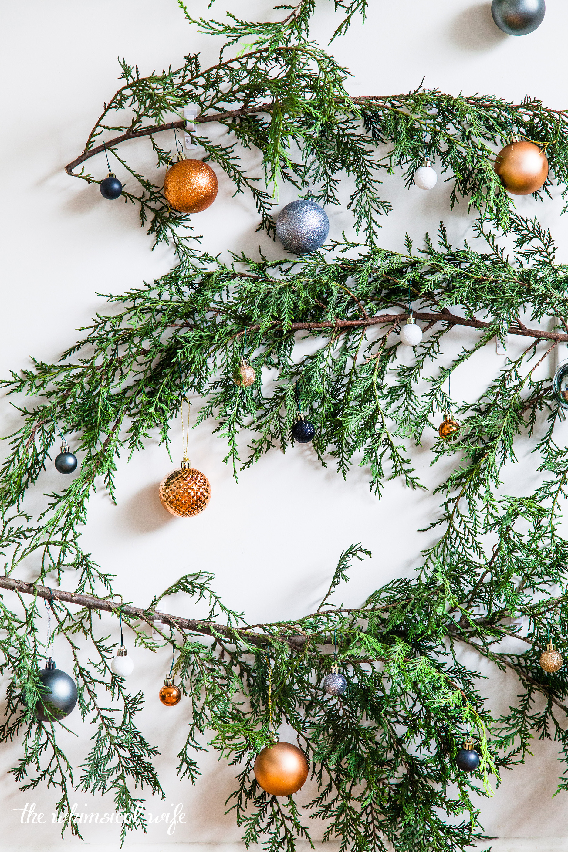 Quick & Easy DIY Pine Branch Christmas Tree — The Whimsical Wife, Cook, Create