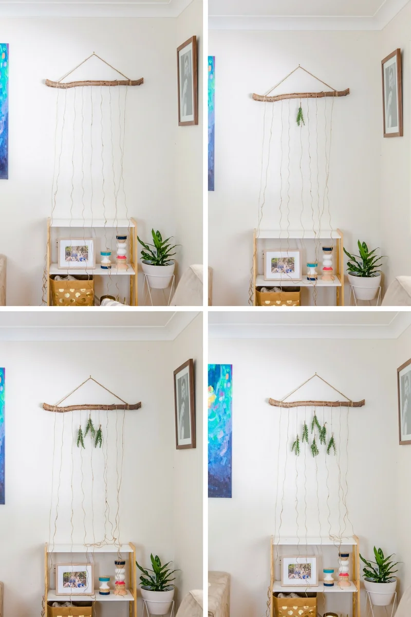 DIY Boho Christmas Tree Wall Hanging