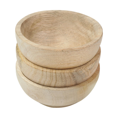 3 Mango Wood Bowls