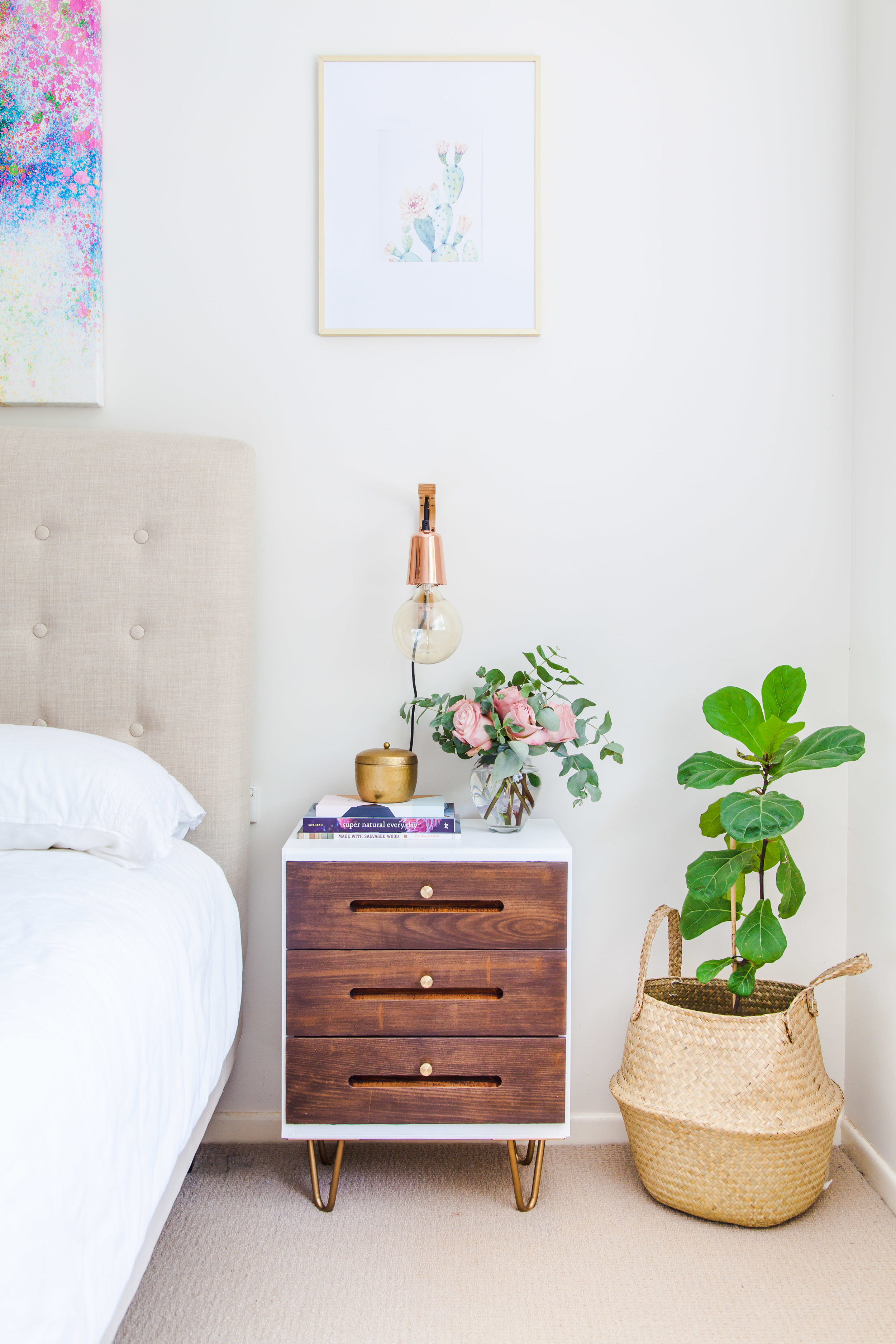 Mid Century Modern Side Table Makeover