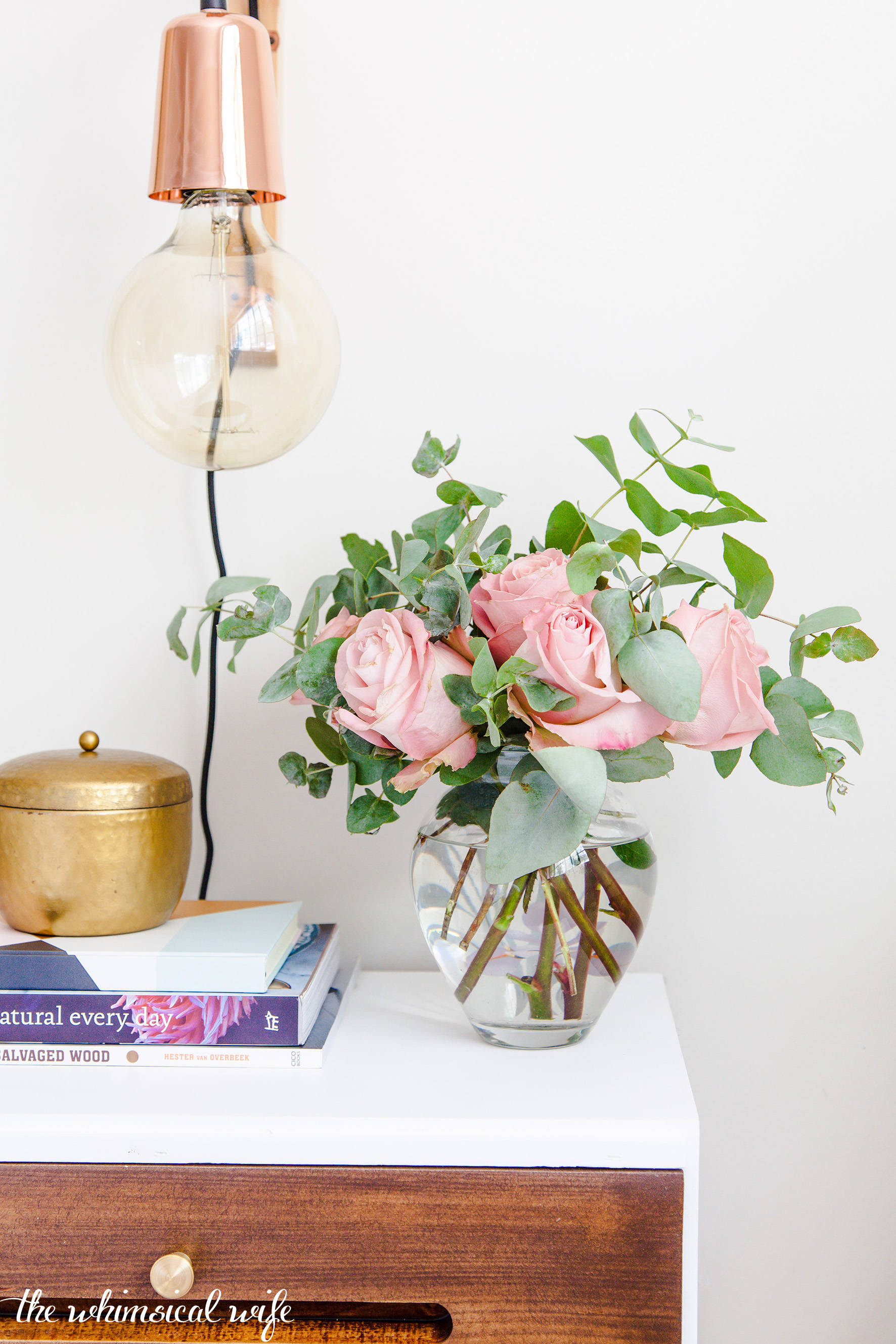 Mid Century Modern Side Table Makeover | The Whimsical Wife