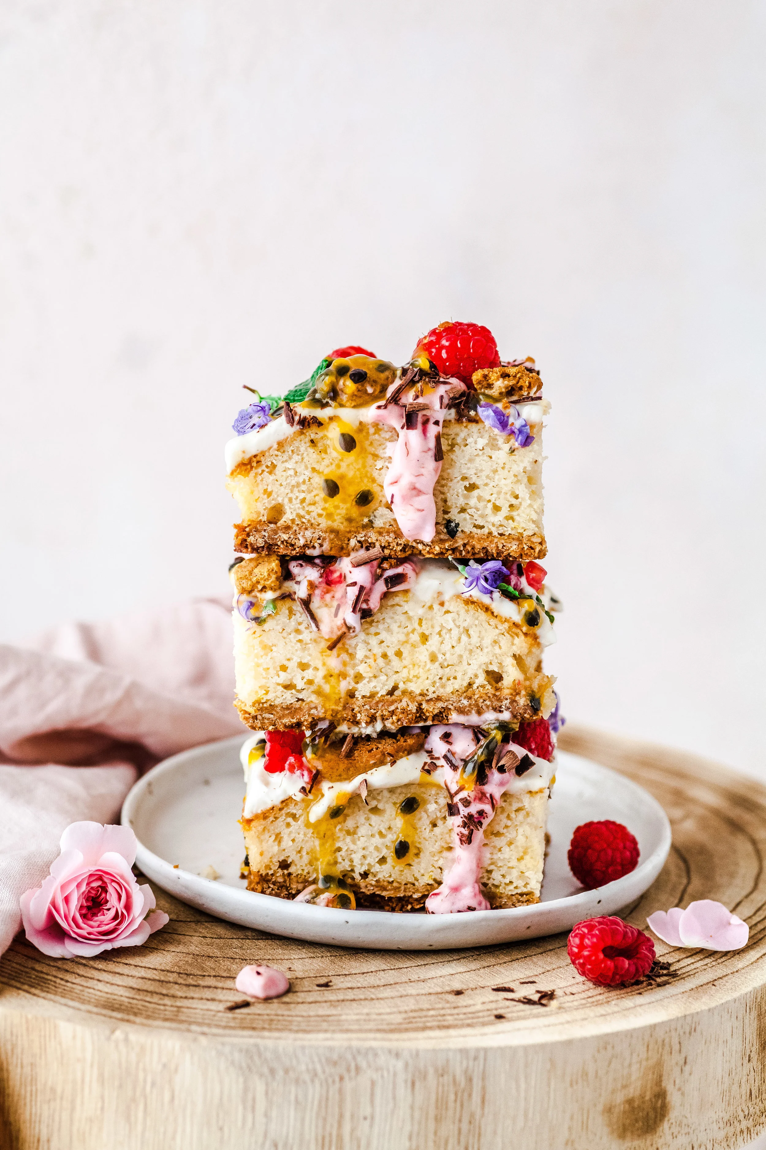 Cheat's Vanilla &amp; Ginger Nut Layer Cake With Coconut Lemon Frosting {GF, DF, Nut &amp; Egg Free}