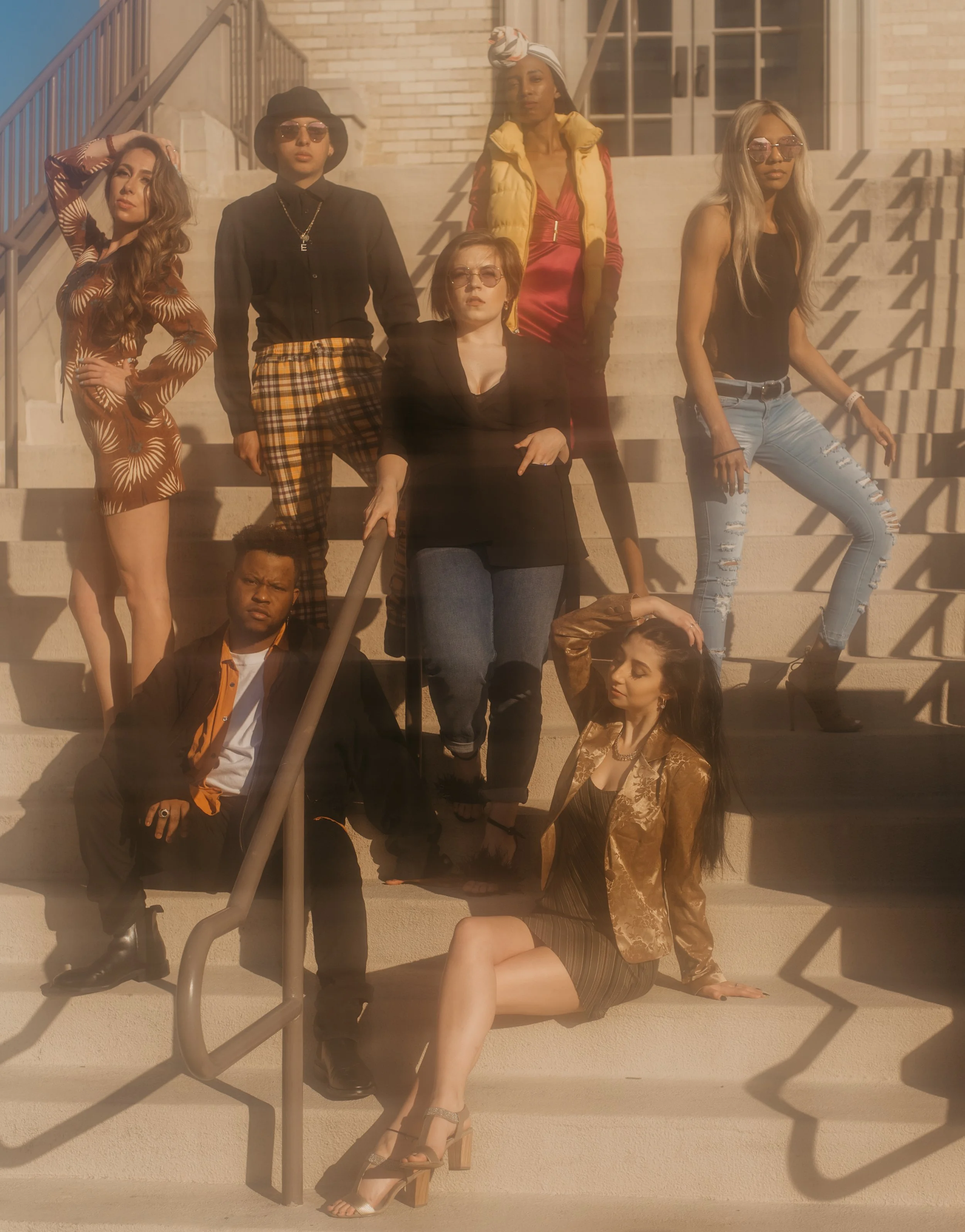 fashion photography of The ReVamp sustainable fashion collective taken in denton, texas.