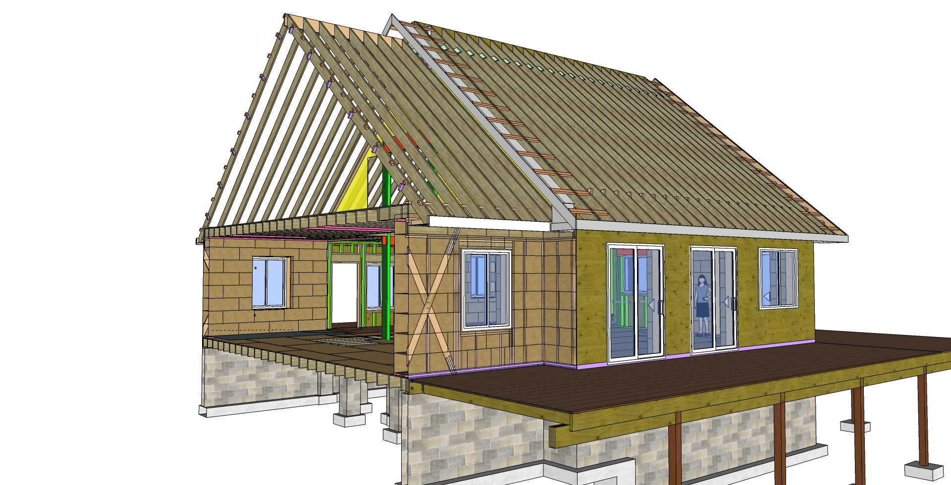 Straw Bale Home designed for Annika Valikhovskaya and Joe Orenstein in Alton, VA.