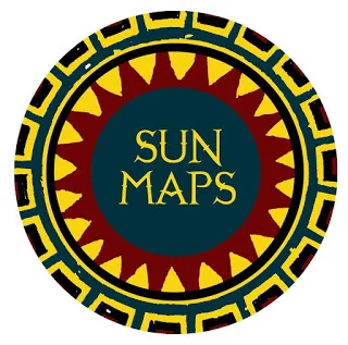 Sun Maps Logotipo Logotipo de empresa de mapas.