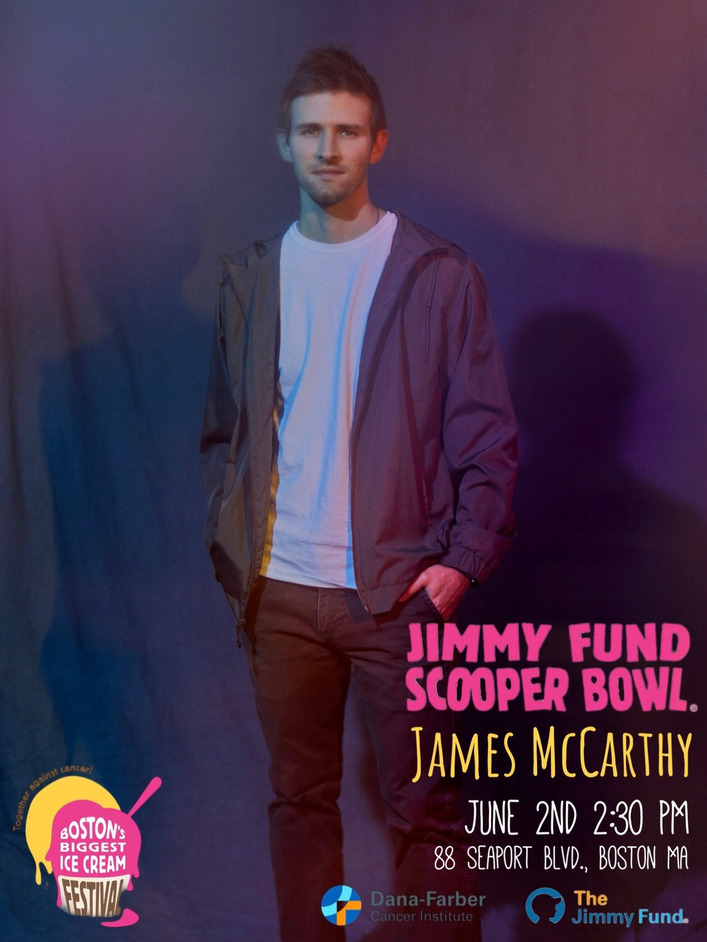 I&rsquo;m excited to be playing the Scooper Bowl on Tuesday, June 2nd at 2:30 PM hosted by our wonderful friends at Dana Farber &amp; The Jimmy Fund! Come out for all you can eat ice cream and support a great cause. We&rsquo;ll have the full band roc