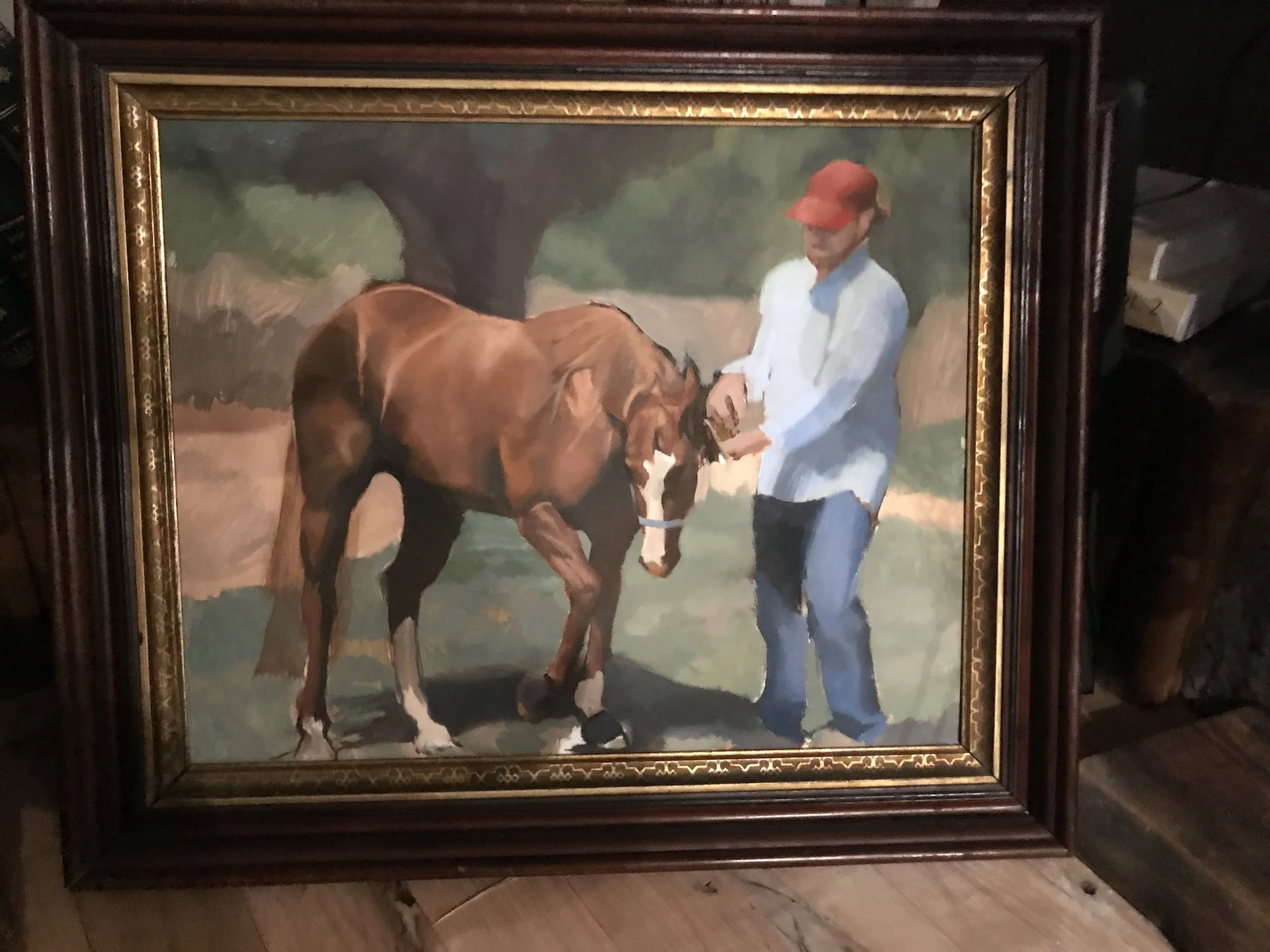 Carl and Scarlett OIl on Canvas