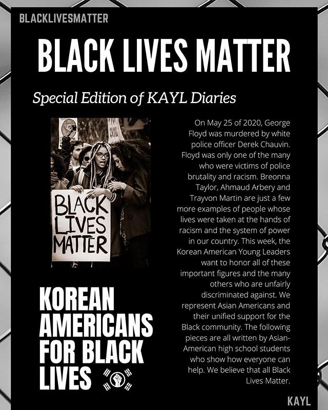 KAYL stands with the Black community and knows that all Black Lives Matter. Please take the time to read this special edition that highlights Asian-American support for Black lives. In this diary, you can find different ways to help the movement.
:
#