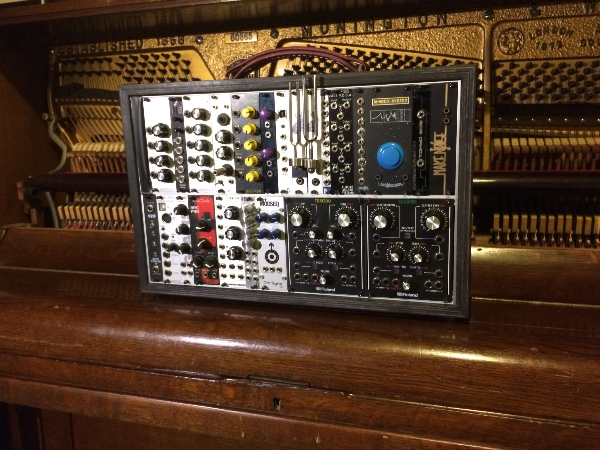 The modular and piano used on my new album, Cells.