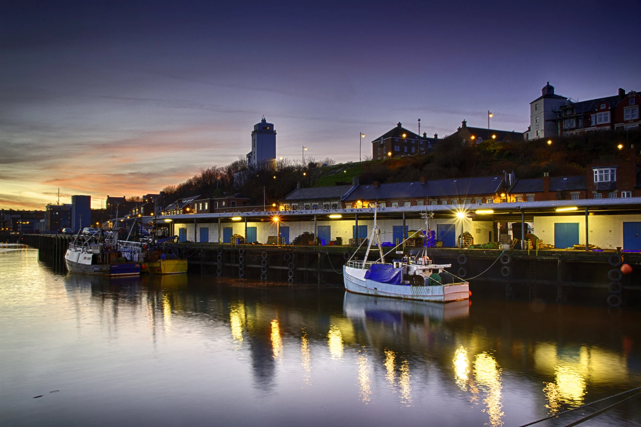 LTY290 - Dusk Reflections, North Shields Fish Quay.jpg