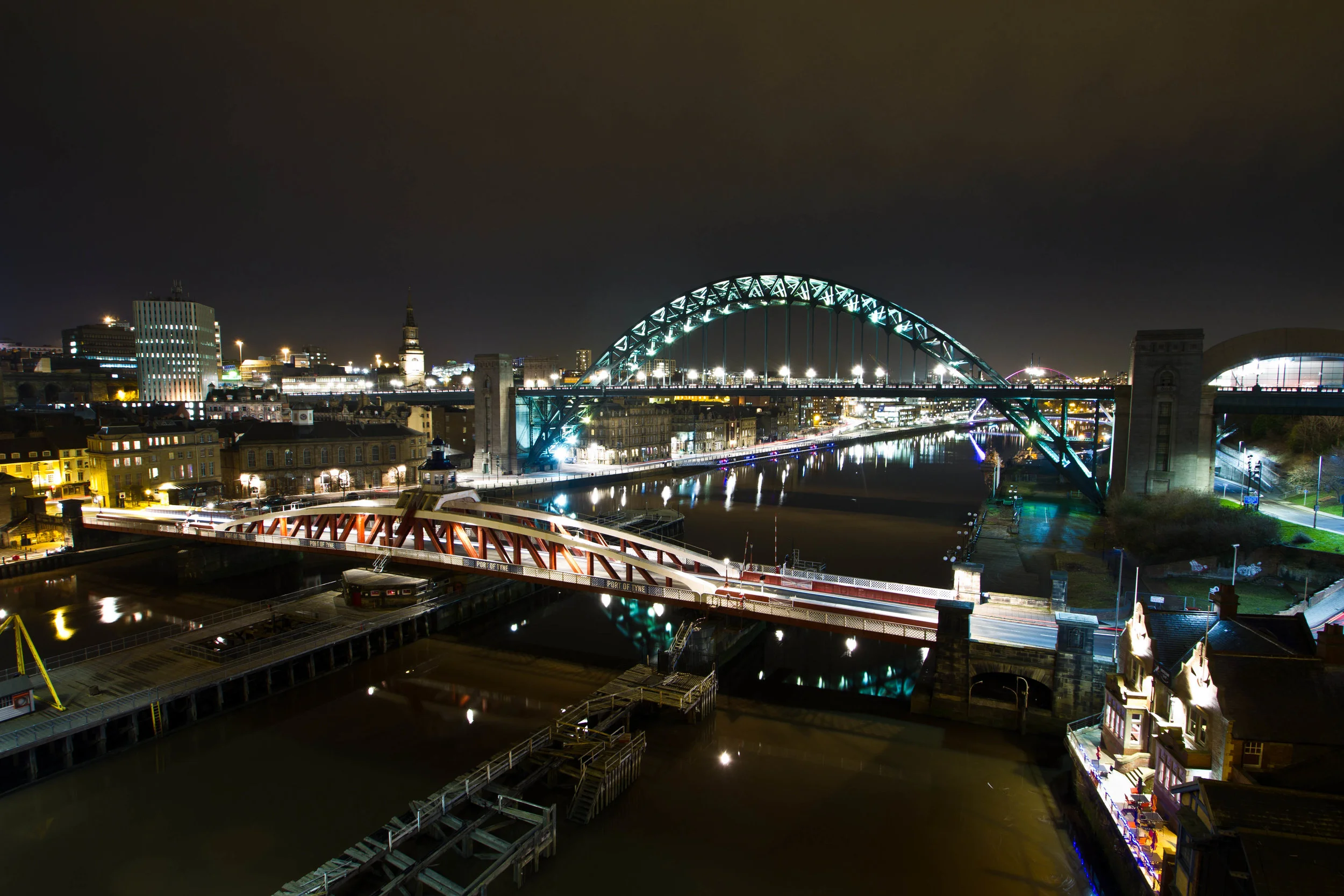 LNE118 - Swing and Tyne Bridge at Night.jpg