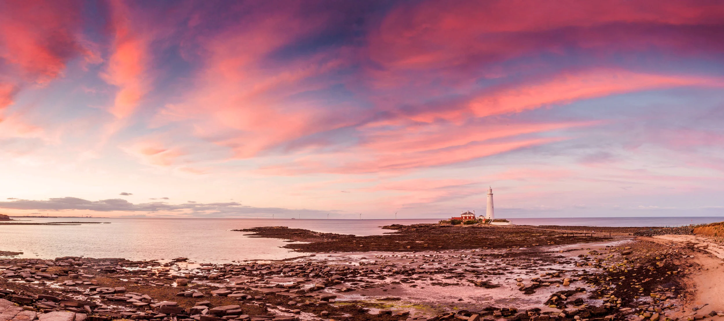 LTY346 PP - Summer Sunset Skies, St Marys Lighthouse
