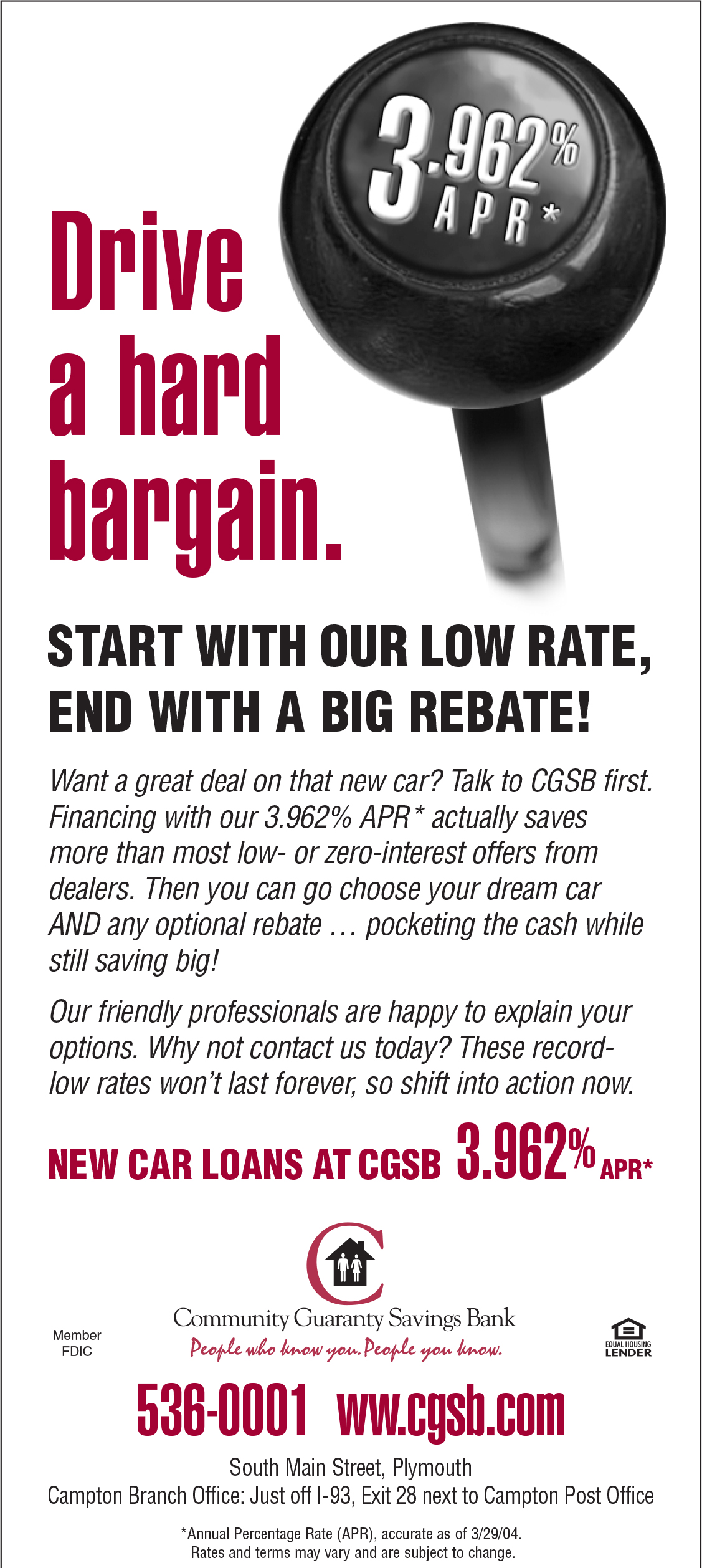 Community Guarantee Savings Bank - Statement Insert