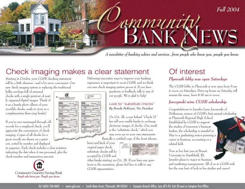 Community Guaranty Savings Bank - Newsletter