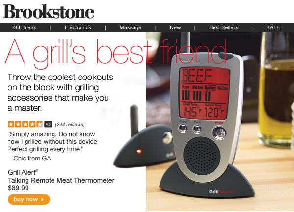 Brookstone - Grilling Products Email
