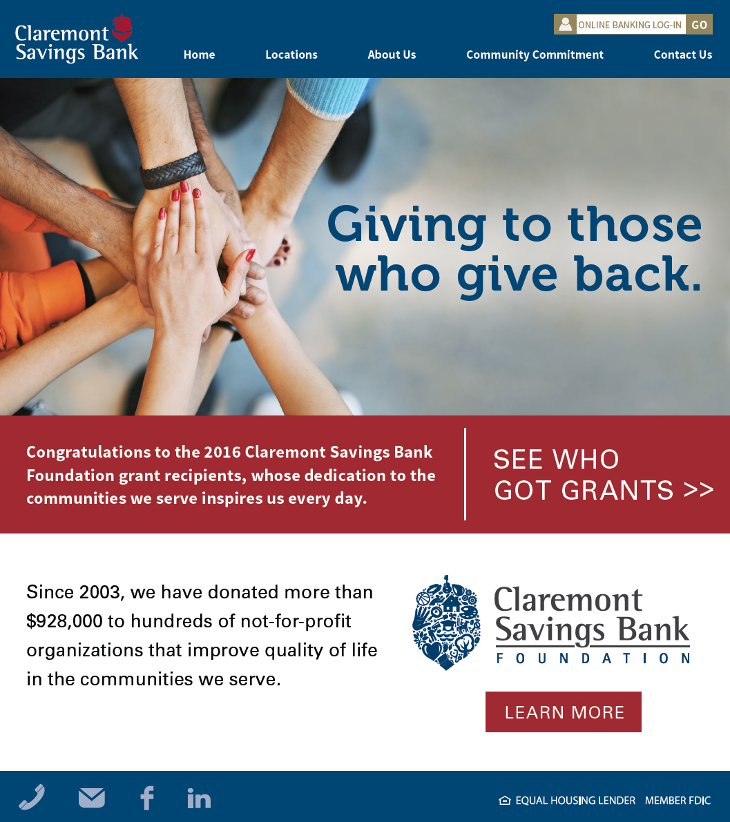 Claremont Savings Bank - Grants Email