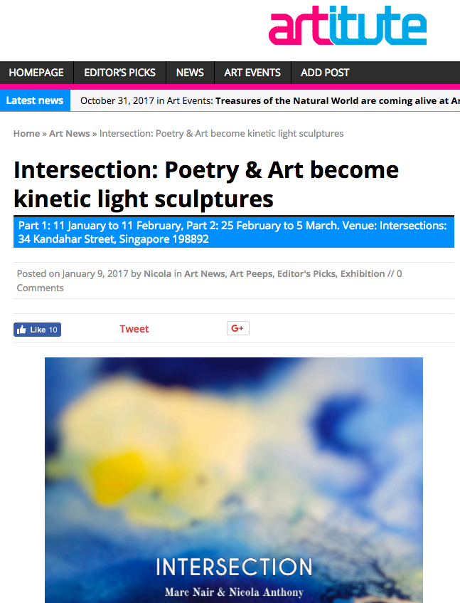 Artitude, Article by Nicola Anthony, 9 January 2017