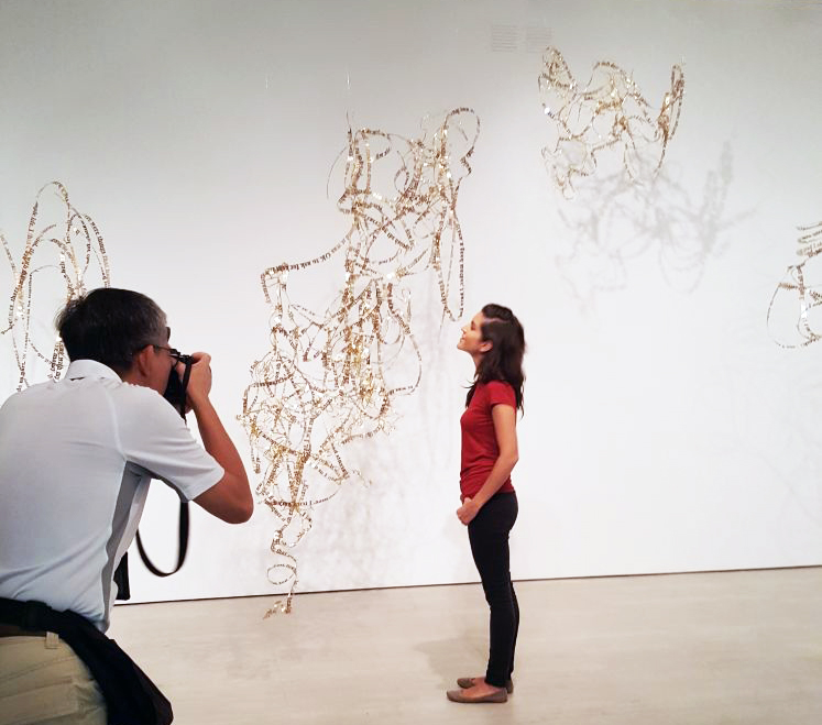 nicola being photographed with her work, 2017, HAP, Singapore Art Museum.jpg