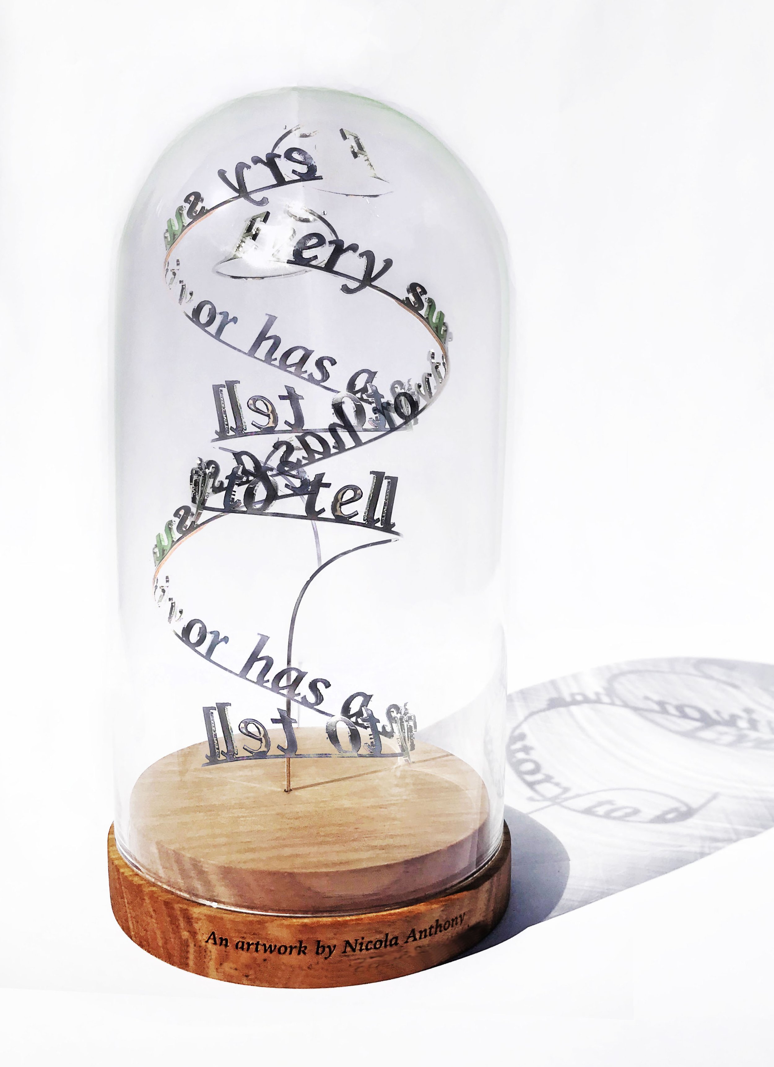 Every Survivor has a story to tell (c) Nicola Anthony-2022 - Medium Bell jar artwork