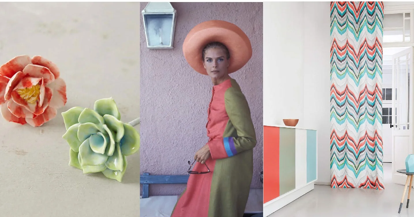 Floriculture Door Furniture;&nbsp; Candice Bergen, Ron Galella 1970 &nbsp;;Flamestich Fabric by Zepel