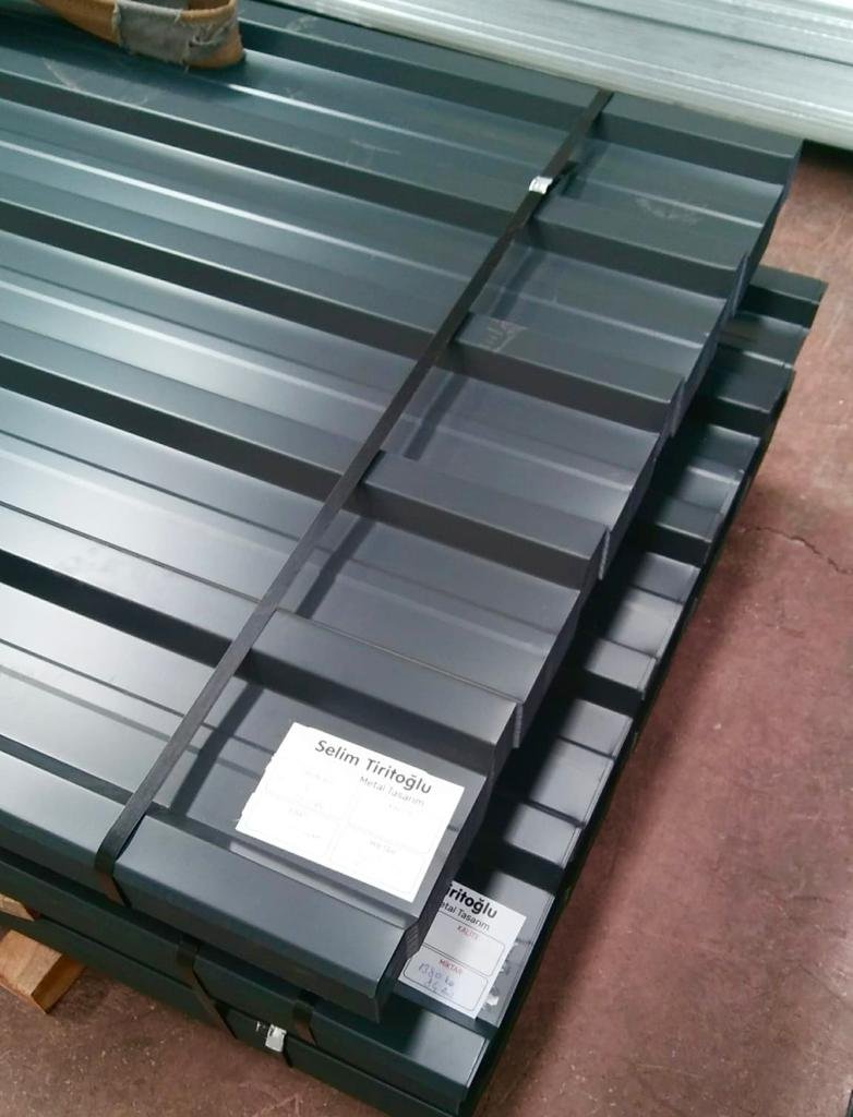 RAL7016 Boyalı Galvaniz Trapez 27/200 Form