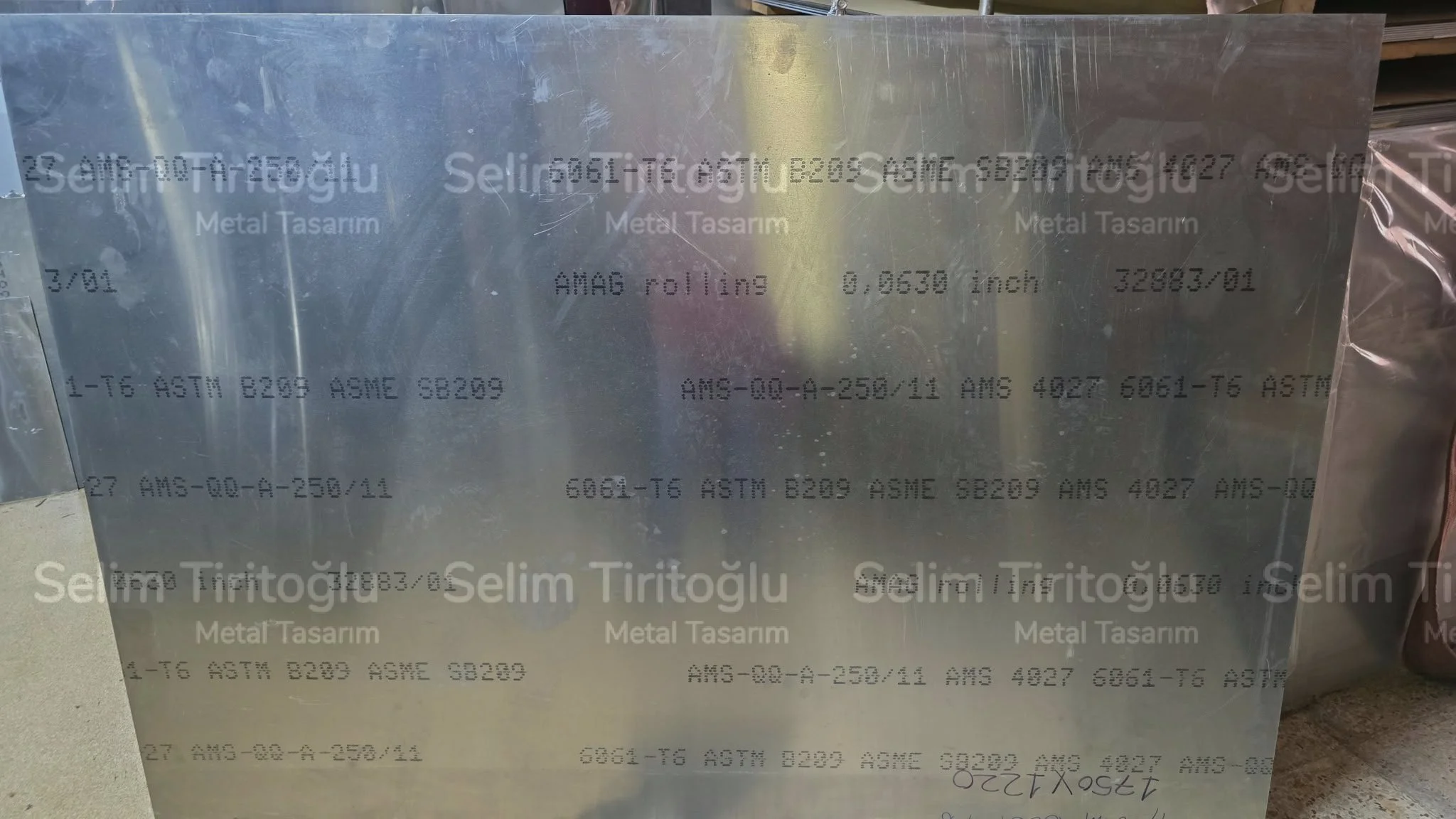 6061 T6 – Alüminyum Plaka – 1,60 mm