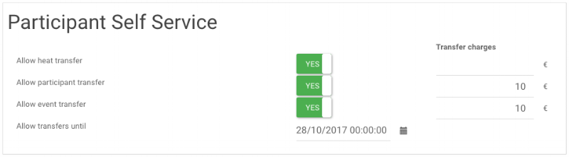 Self-service set-up