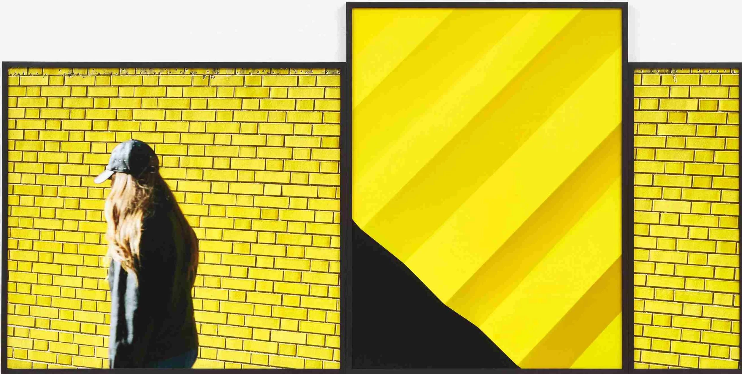 Viktoria Binschtok, Yellow Cluster, 3 Digital C-Prints, 120 x 236 cm, 2016