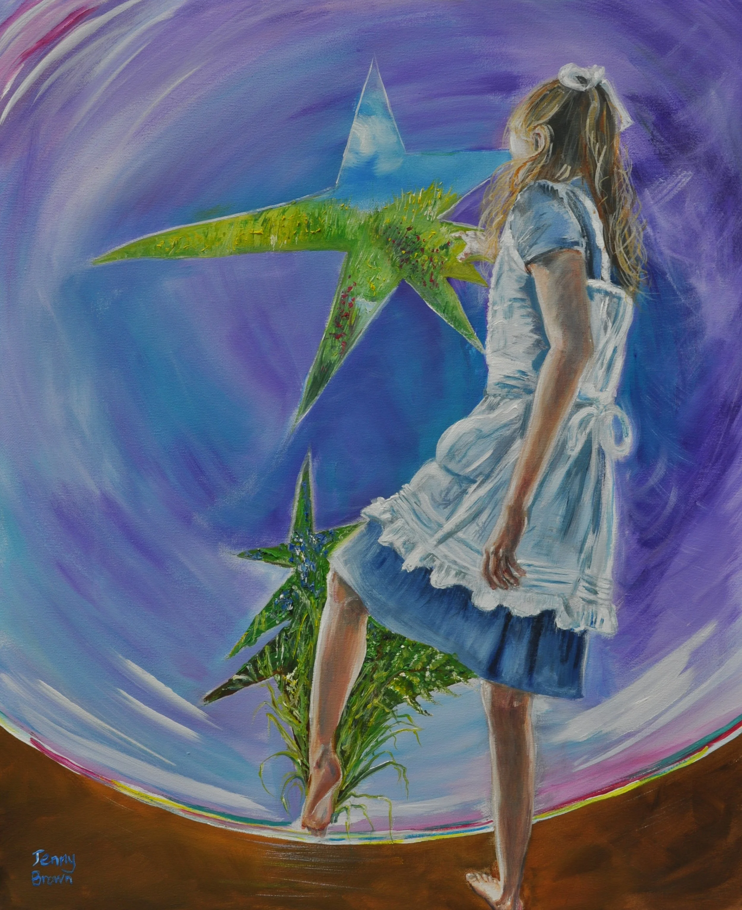 Into Wonderland Mixed Media on Canvas 63x54cm