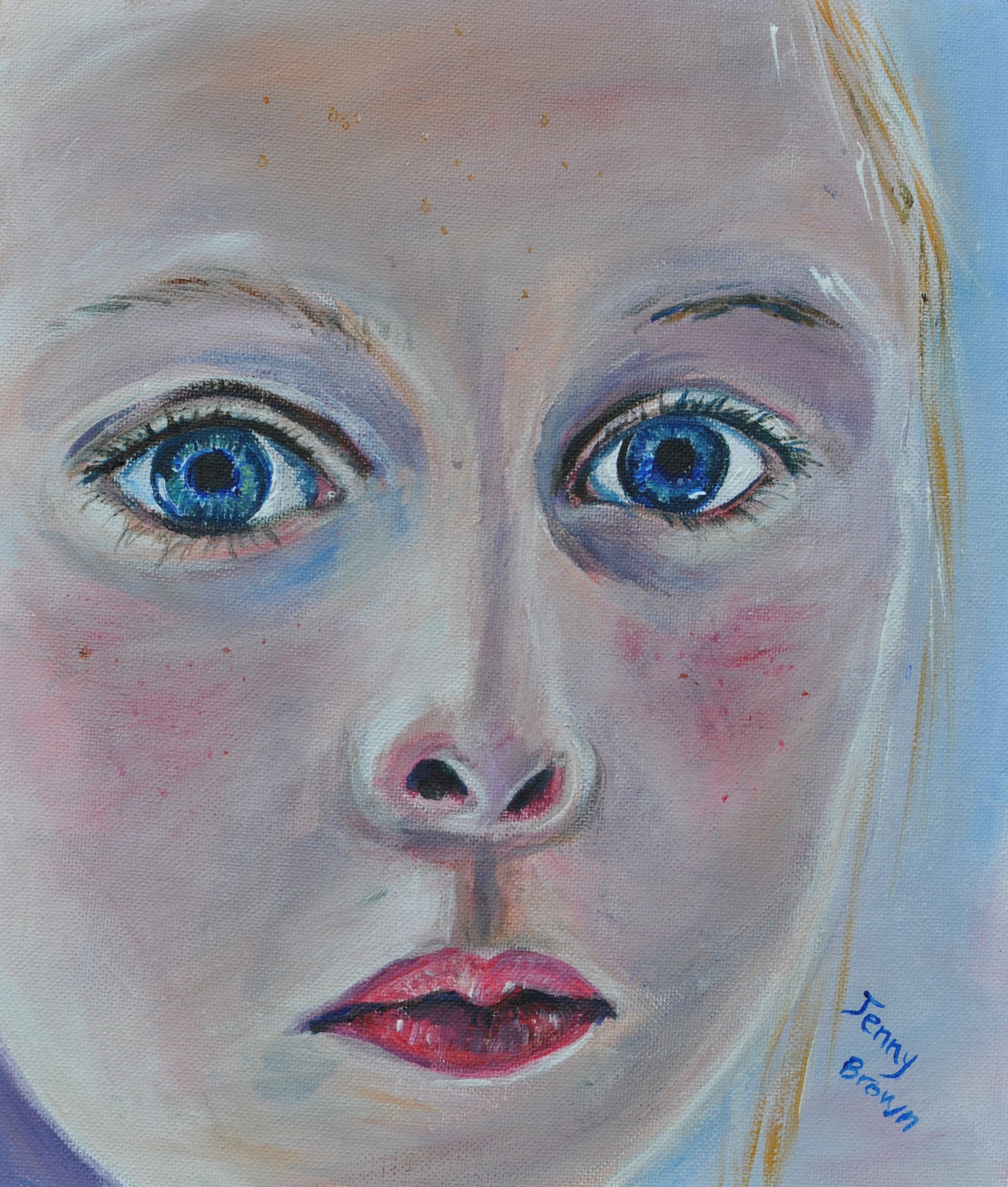Wide-eyed in Wonder Acrylic on Canvas 28x23cm