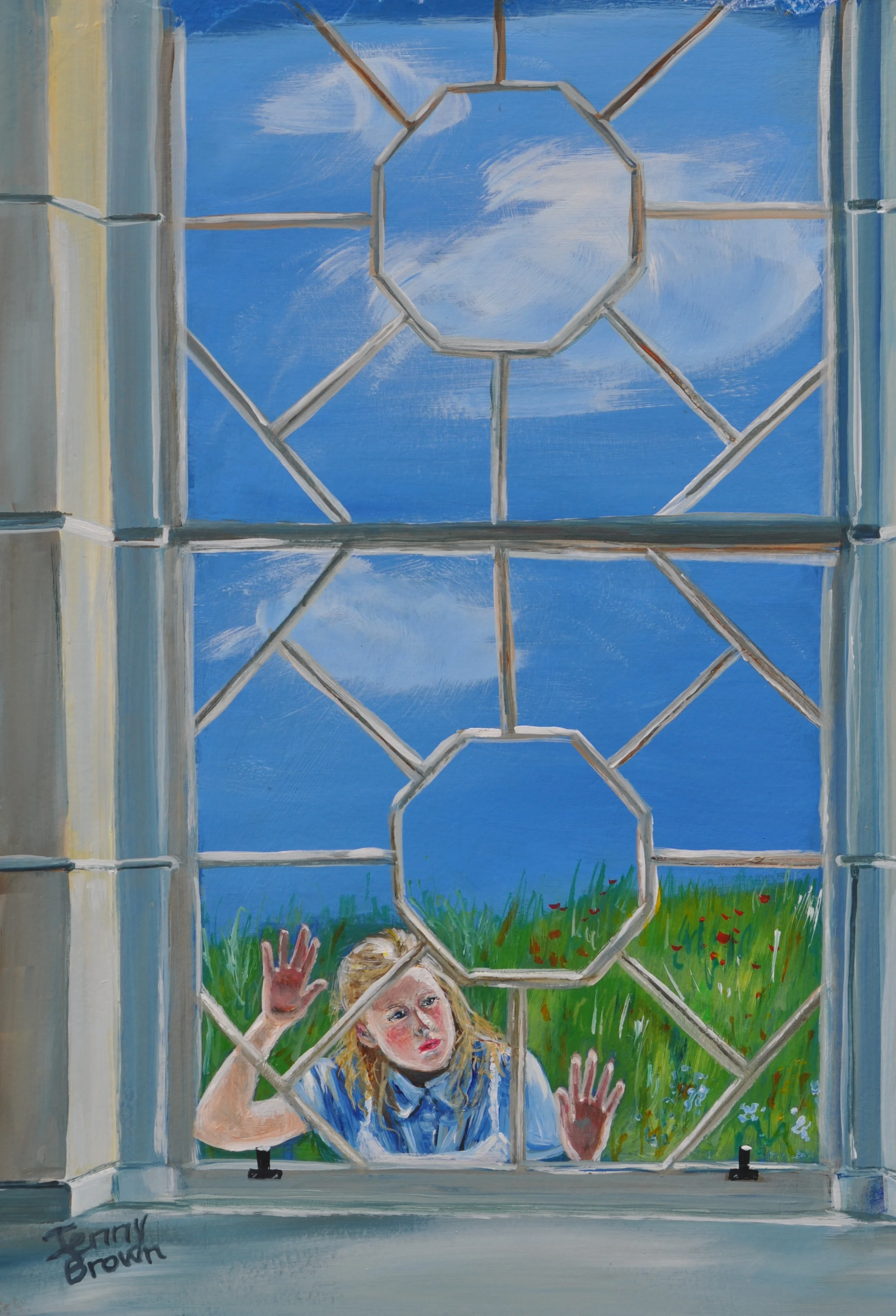 'Curioser and Curioser' said Alice &nbsp; Acrylic on Board40x 31 cm