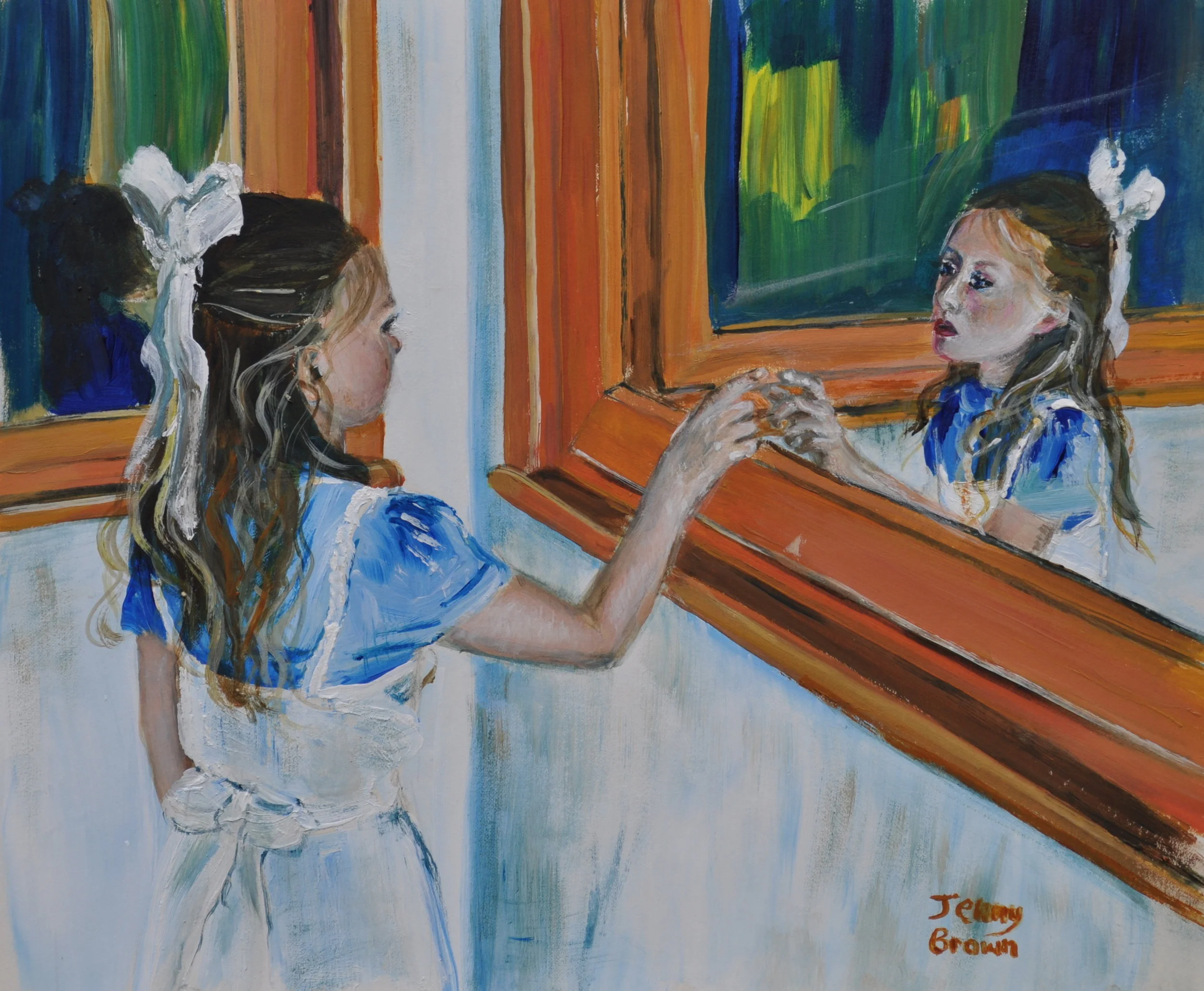 Reflections &nbsp; Acrylic on Board35x 42 cm