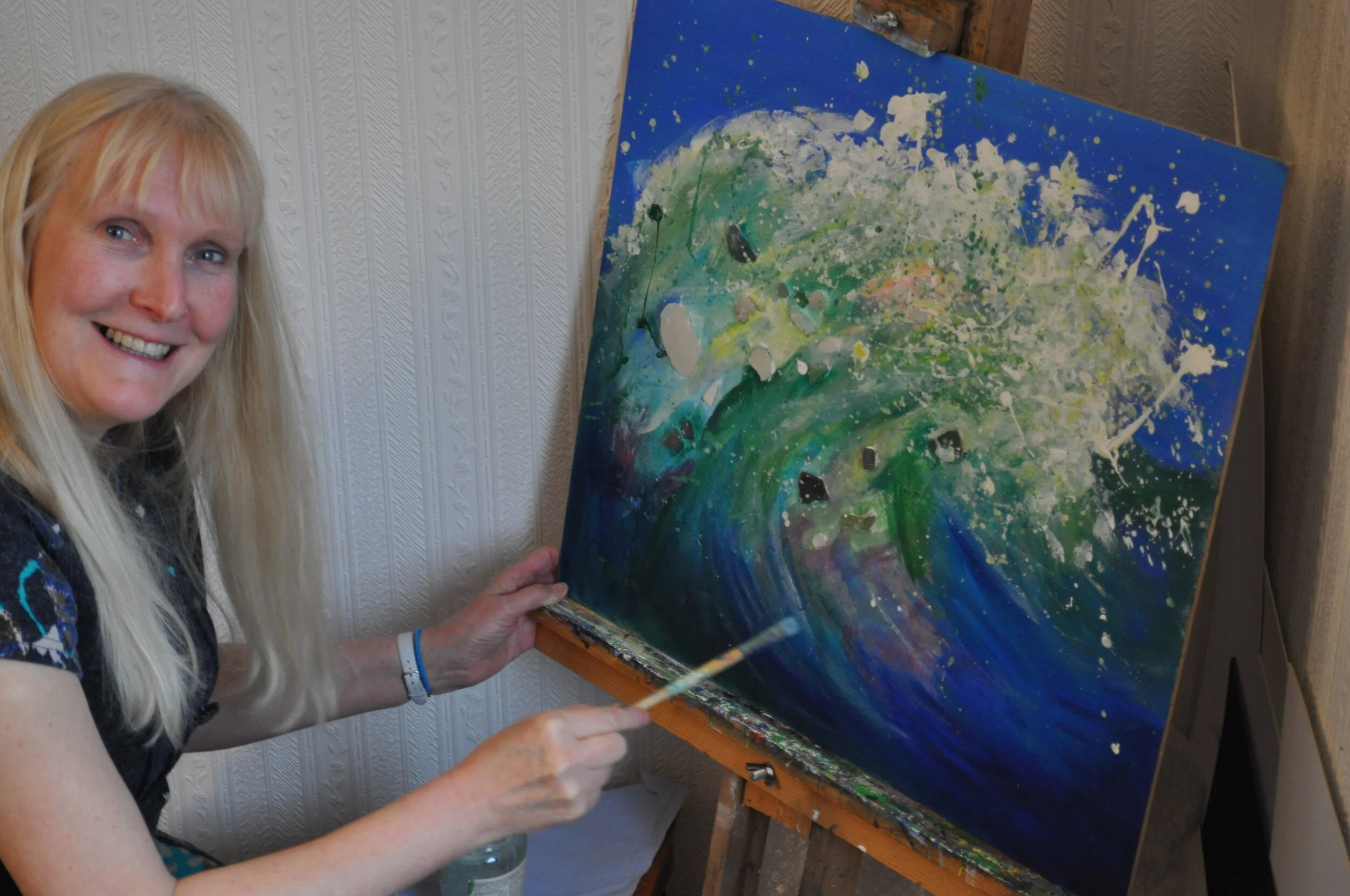 Jenny at work on a Wave Form.