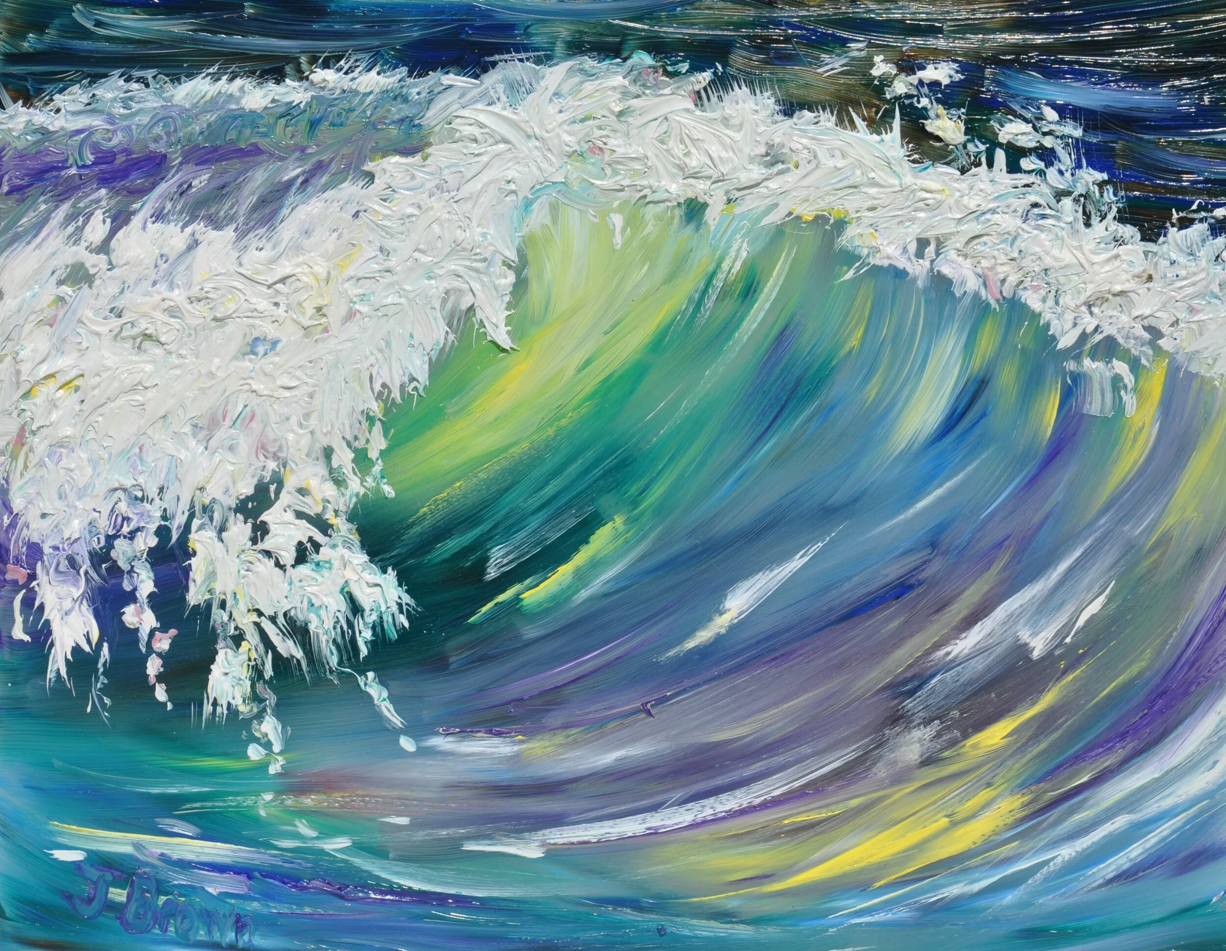 The Call of the Sea- oil painting on glass