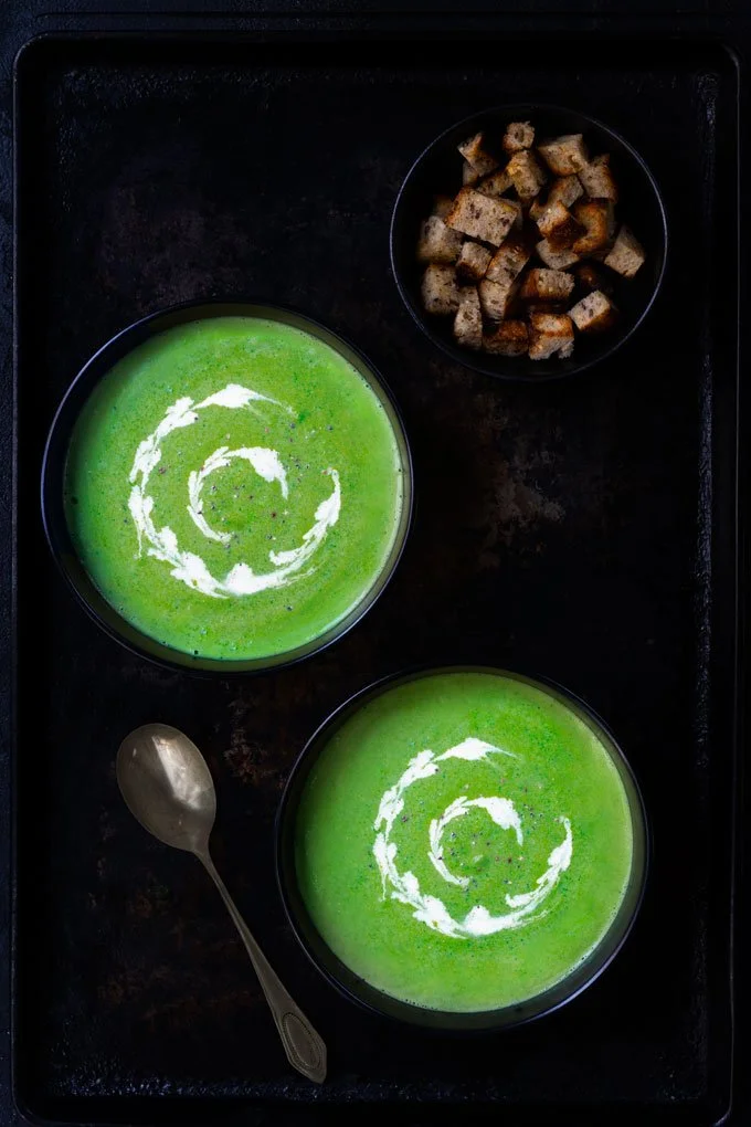 Raw Broccoli Leaf Soup