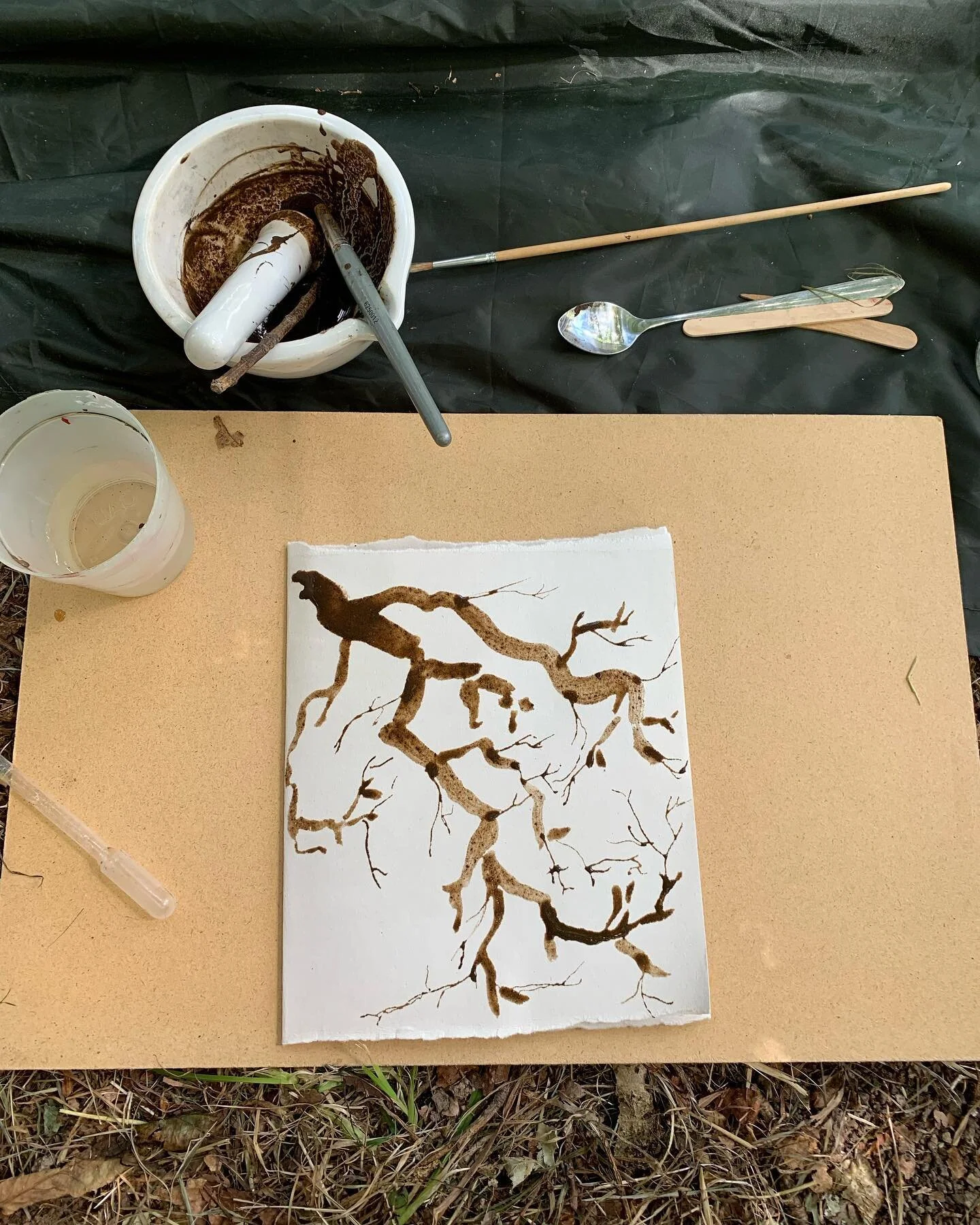 Attended a great workshop at Wealden Literary Festival this weekend on natural ink making by @thesigeramanda 

Thank you for this great new knowledge on making inks, and I&rsquo;m looking forward to adopting some of these techniques into my future pr