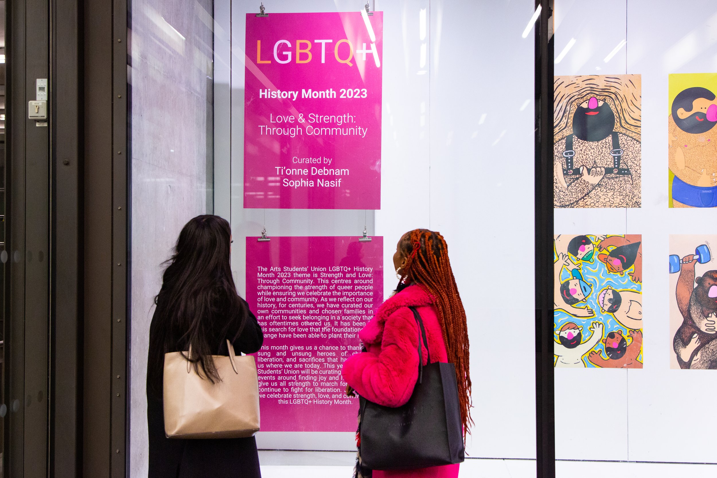 'Love &amp; Strength: Through Community.' LGBTQIA+ History Month 2025