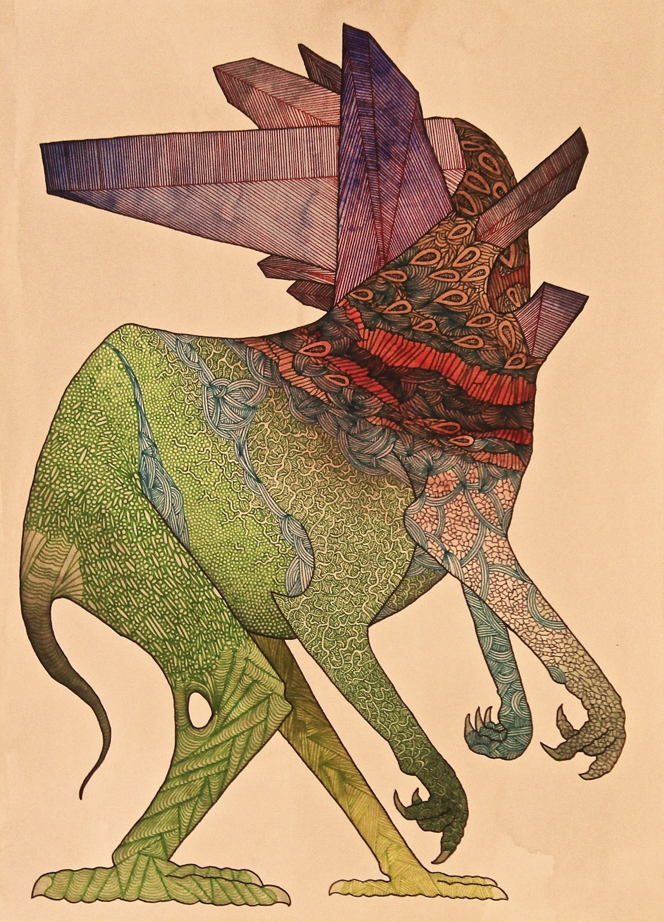 Watercolor and Pen on Paper 10"X14" 2014