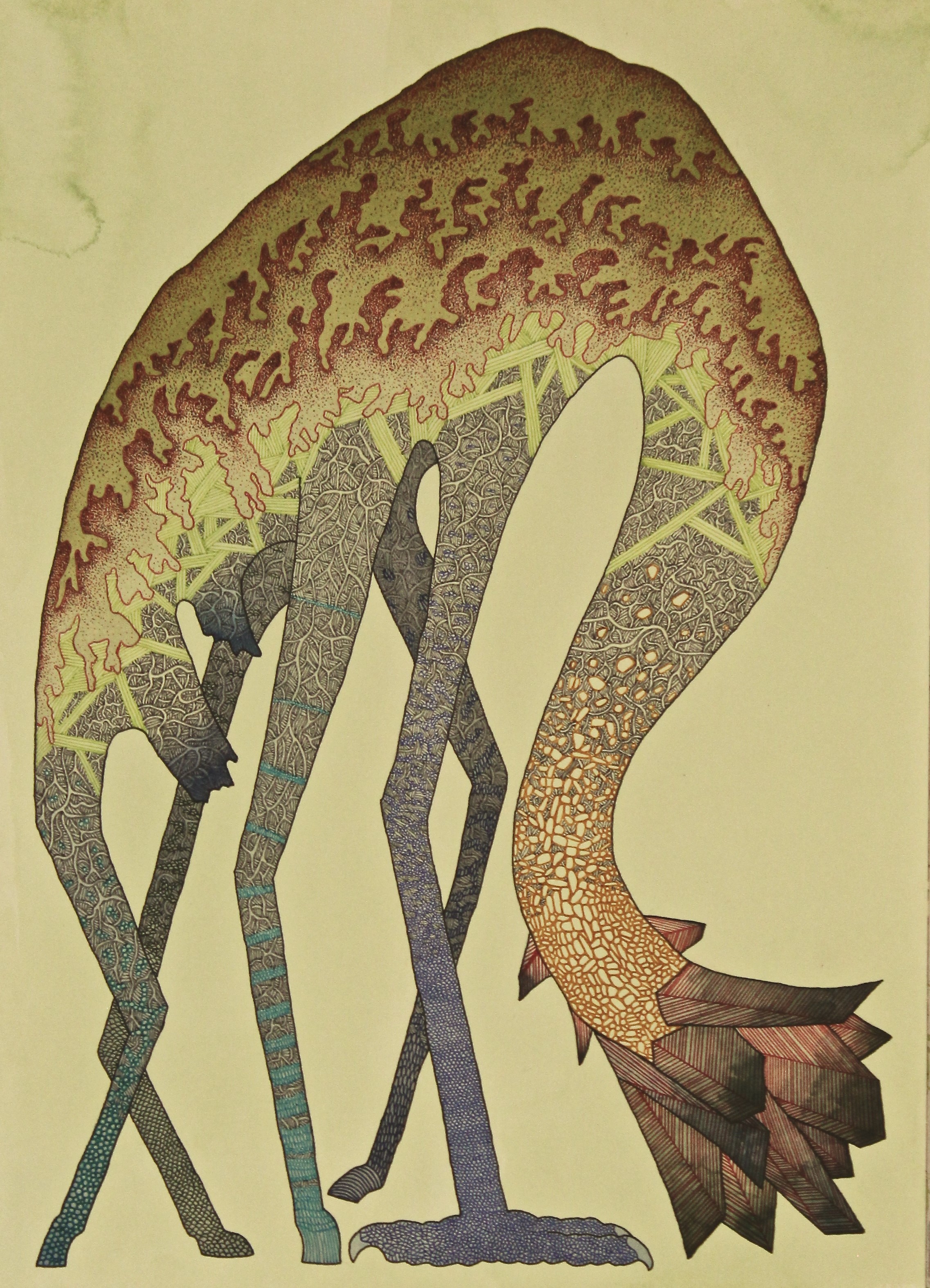 Watercolor and Pen on Paper 10"X14" 2014