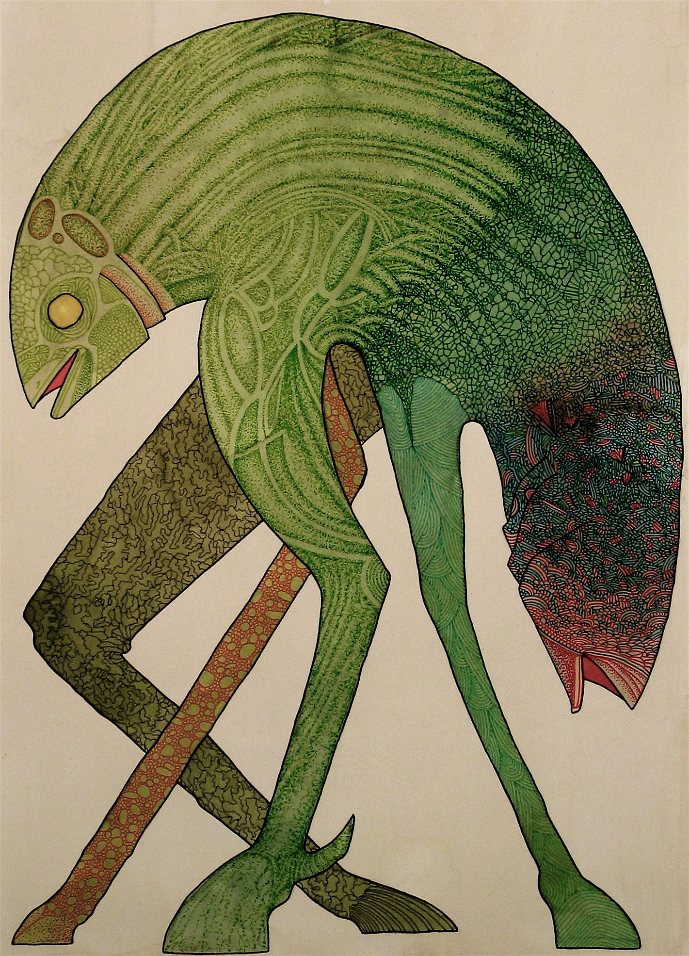 Watercolor and Pen on Paper 10"X14" 2013